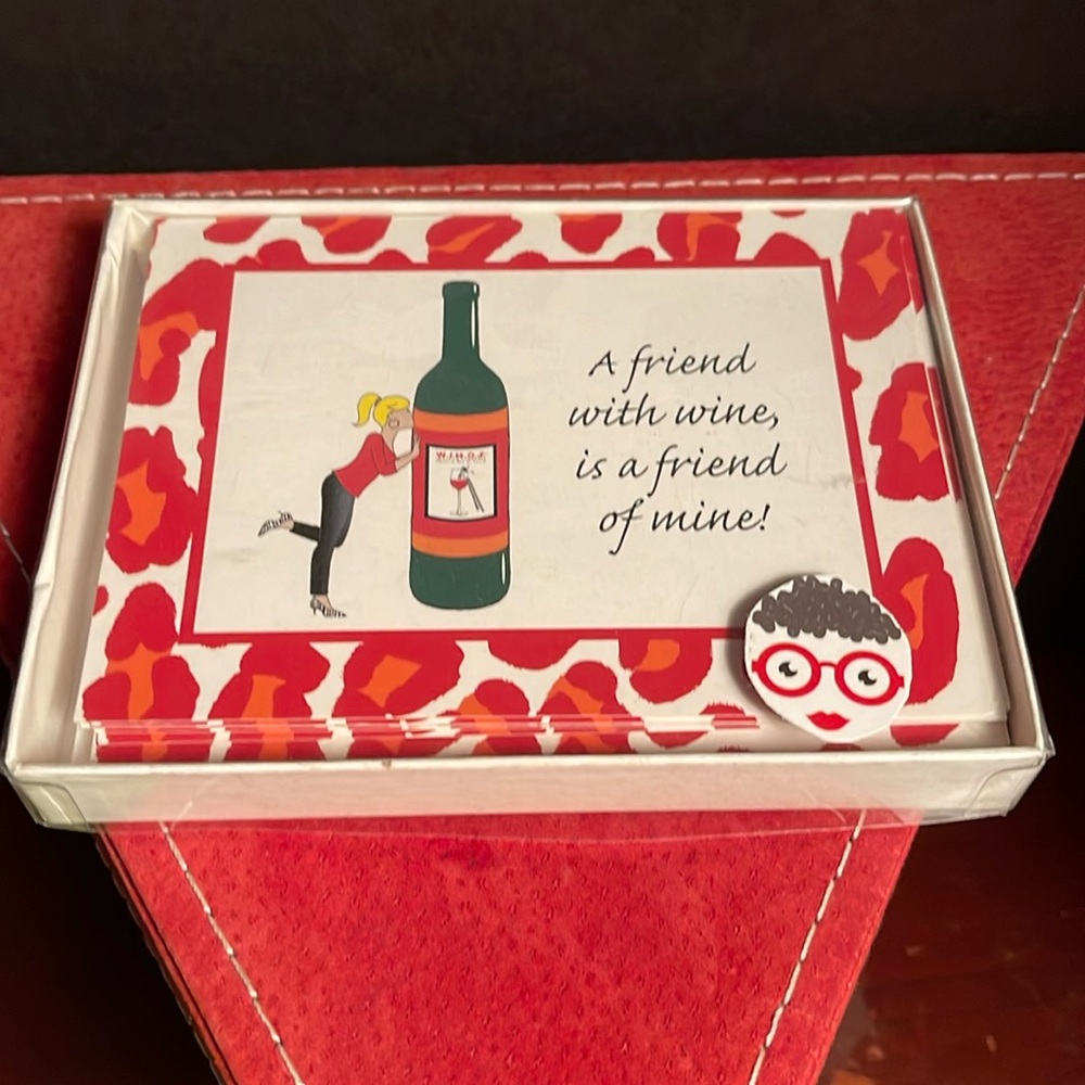 Wine  note cards: blank. 10 cards. 10 envelopes
